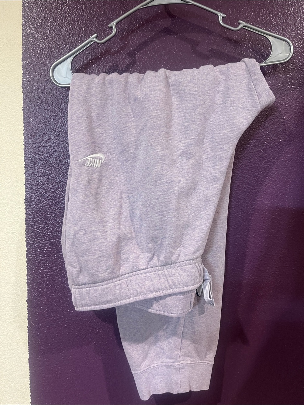 Nike Lavender Track Joggers with White Swoosh 24